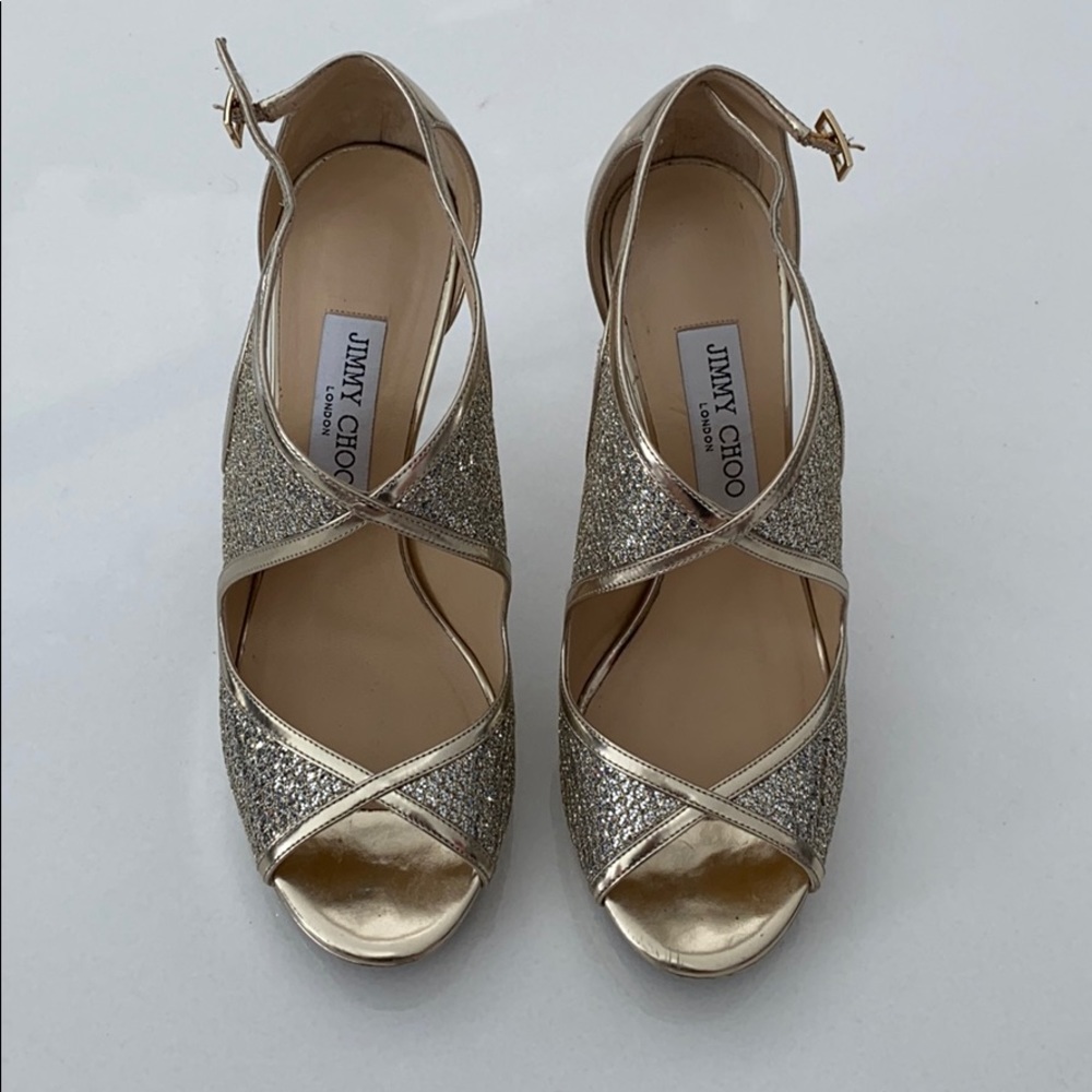 Beautiful bridal Jimmy Choo heels